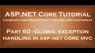 Global exception handling in asp net core mvc [upl. by Imis]