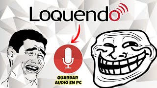 Como HACER la voz de LOQUENDO en PC sin PROGRAMAS 🤖 VOZ LOQUENDO para Editar mis VIDEOS [upl. by Nilyaj]