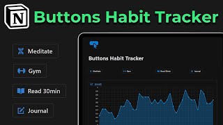 How to create a Notion Habit Tracker using Notion buttons [upl. by Nemlaz]