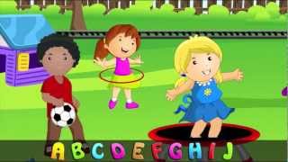 ABC Alphabet Song in HD with Lyrics  Childrens Nursery Rhymes by eFlashApps [upl. by Sianna]