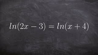 Solving logarithmic equations [upl. by Eilsew606]