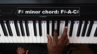 How to Play the F Sharp Minor Chord on Piano F Minor Fm [upl. by Olgnaed646]