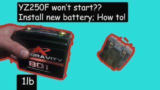 Antigravity dirt bike battery Install [upl. by Akinot]