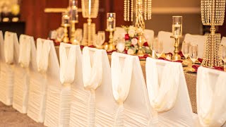 GLAM WEDDING IDEAS DECORATE WITH ME BACKDROP DECOR amp CENTERPIECES [upl. by Anolla]