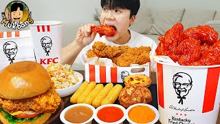 ASMR MUKBANG KFC 양념 치킨먹방 치즈 햄버거 치즈스틱 후라이드치킨 amp 레시피 CRISPY FRIED CHICKEN CHEESE BURGER EATING SOUND [upl. by Lubin957]