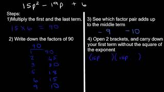 Quadratic Trinomials Grade 10 [upl. by Harraf547]