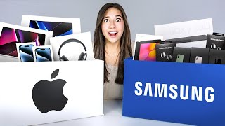 I Bought APPLE vs SAMSUNG Mystery Boxes [upl. by Enaerb]