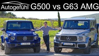 Mercedes GClass G550 500 vs G63 AMG FULL REVIEW comparison test GClass GKlasse 2019  Autogefühl [upl. by Ecylahs]