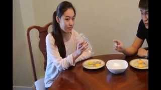 Separating egg white yolk using a water bottle [upl. by Faustina]