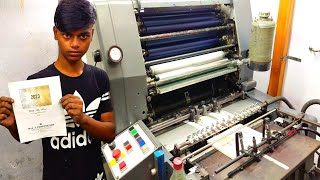 Diary 2023 cover page printing Printing Press Printing Machine Working [upl. by Trumaine]