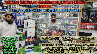 NEW USED GAMING CONSOLESGAMESCONTROLLERSARCADE STICK LATEST CHEAP PRICES IN PAKISTAN ON JULY 2024 [upl. by Stephan]