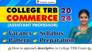 Commerce  How to Prepare Assistant Professor TRB Exam 2024  Syllabus Scheme amp Pattern Vacancies [upl. by Feinstein253]