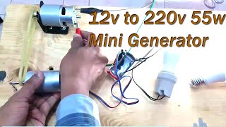 220v Generator Mini Generator 55w mini Brushless 3 phase motor 230v generator project [upl. by Ycnalc]