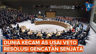 Dunia Ramairamai Kecam AS Usai Veto Resolusi Gencatan Senjata Kemanusiaan Gaza di PBB [upl. by Ambrosi]