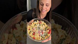 Caprese Pasta Salad recipeshorts pastasalad summerrecipes [upl. by Anelah]