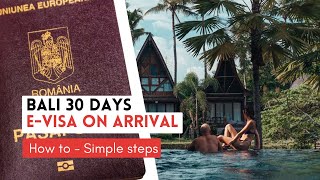 Bali 30 days eVisa on Arrival  How to  Simple steps [upl. by Lisette640]