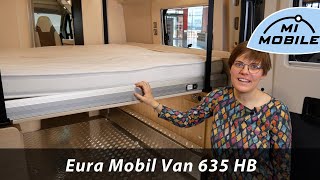 PREMIERE  Eura Mobil Van 635 HB  Höhenverstellbares Bett  Ebike oder Motorradgarage [upl. by Llenra495]