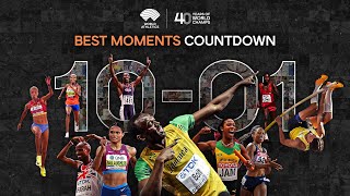 TOP 10  40 Greatest World Athletics Championships Moments  10  1 [upl. by Leahcim]