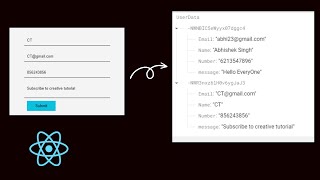 How to store data to firebase database using react JS  save form data to firebase using react JS [upl. by Ellahcim]