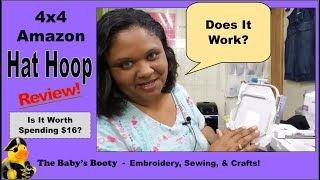 Hat Hoop for 4x4 embroidery machine review Amazon Embroidery Hat Hoop review [upl. by Kokaras]