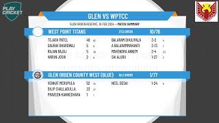 WSCampCCA  Div 02 AMurrayRRoss Shield  Rd14  Glen Orden CW Blue v West Point Titans [upl. by Rihaz405]