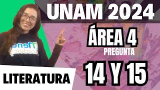 Literatura  UNAM 2024 Área 4 pregunta 14 y 15 [upl. by Blair]