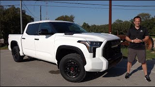 Is the 2022 Toyota Tundra TRD Pro V6 twin turbo BETTER than a Tundra V8 [upl. by Enaj]