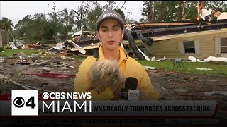 Dog found in rubble at Florida mobile community after Hurricane Milton swept through [upl. by Elene]