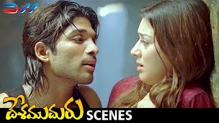 Allu Arjun Tries to Tempt Hansika  Desamuduru Telugu Movie Scenes  Ali  Puri Jagannadh [upl. by Anniala]