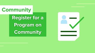 Community Register for a Program on Community [upl. by Oicapot]