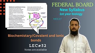 Biochemistary  molecular Biology  covalent bonds  Ionic bonds  class 11 [upl. by Erida749]