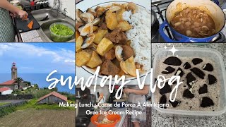 Sunday Vlog  Making Lunch Carne de Porco à Alentejana Oreo Ice Cream Vila Franca do Campo [upl. by Aliahkim]