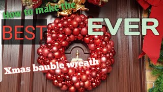 How to make the best bauble Christmas wreath [upl. by Deck550]