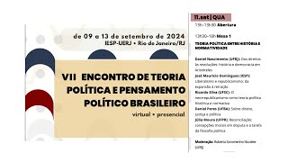 7 ETPPPB Mesa 1  TEORIA POLÍTICA ENTRE HISTÓRIA E NORMATIVIDADE [upl. by Modesty]