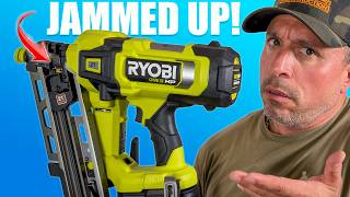 RYOBI Airstrike Framing NAILER JAMMED On Me BIGGER PROBLEMS [upl. by Nywloc435]