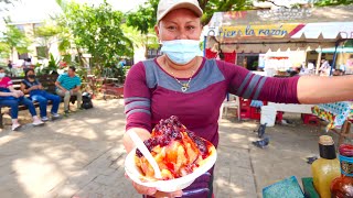 Nicaragua STREET FOOD TOUR of Leon Raspado Elote and Tacos in Nicaragua [upl. by Lavern]