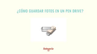 ¿Cómo guardar fotos en un Pen Drive [upl. by Heinrick]