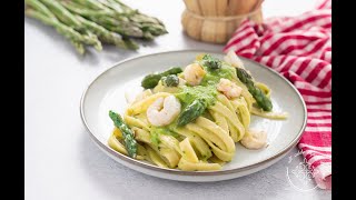 Pasta asparagi e gamberetti [upl. by Enyahc]