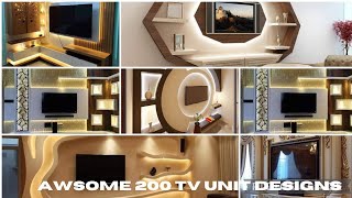 200 Beautiful Modern TV Units Designing Ideas TV Rack Cabinet Units interiordesign tvunits home [upl. by Kitarp]