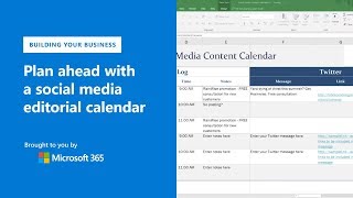 How to create a social media calendar with Microsoft Excel [upl. by Sirtimed]