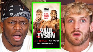 KSI amp Logans IMMEDIATE REACTION to Jake Paul Vs Mike Tyson [upl. by Nahsin191]