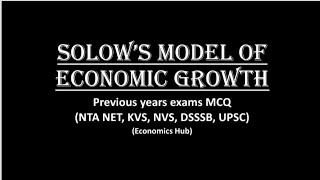 Solows Model of Economic Growth [upl. by Soracco]