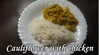 Recipe Cauliflower with chicken in curry Priyaswereld [upl. by Torp]