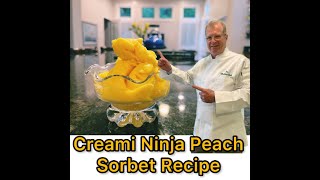 Easy Creami Ninja Peach Sorbet Recipe [upl. by Raseac]