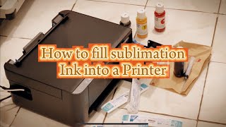 Filling sublimation into a printer l epson L3210 [upl. by Clayberg]