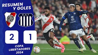 River Plate vs Talleres Cordoba 21  31   Resumen Y Goles COMPLETO  Copa Libertadores 2024 [upl. by Einberger]