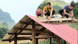 FULLVIDEO Wooden House Construction Process  Chisel Frame Installation and Red Corrugated Roofing [upl. by Ztirf]