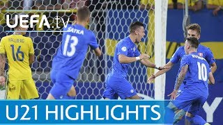 Under21 highlights Slovakia v Sweden [upl. by Drauode164]