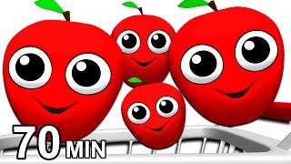 quotApples Are Yummyquot amp More  Learn Colors Fruits amp Vegetable Names 3D Toddler Songs Busy Beavers [upl. by Latyrc]