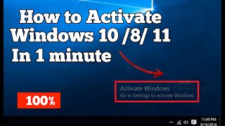 How to activate windows 10 for free  How to activate windows 10 pro  100 activate ✅ [upl. by Ecyla]